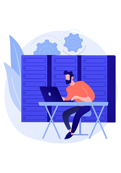 David Michael sitting in his workspace